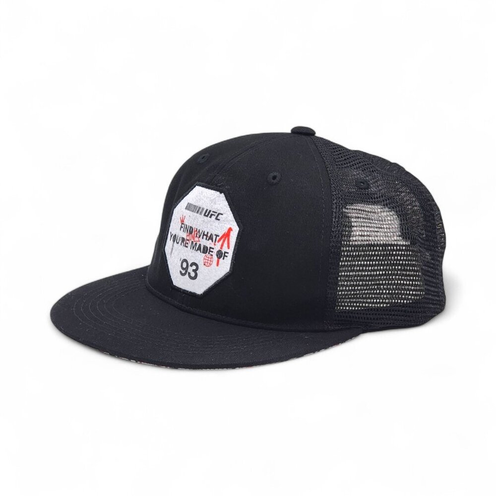 ​​UFC Find What You're Made Of Mesh Trucker Snapback Adjustable Black Cap - NEW